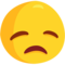 Disappointed Face emoji on Messenger